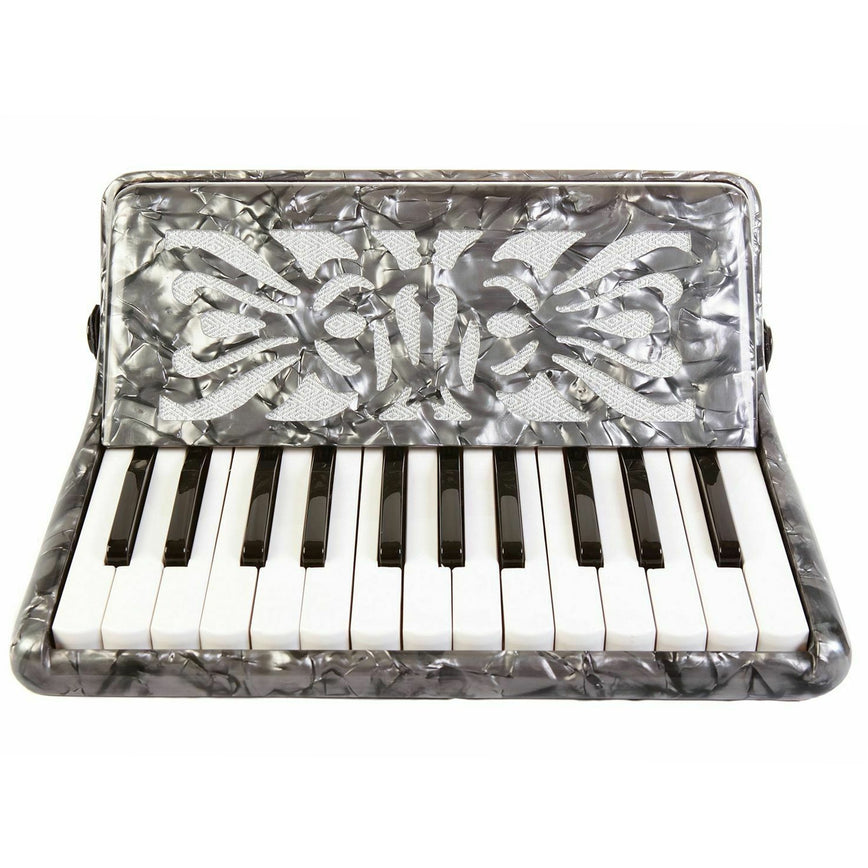 Rossetti Beginner Piano Accordion 12 Bass 25 Keys Grey