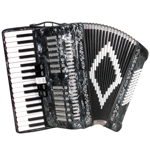 SofiaMari 34 Key 72 Bass 5 Switches Piano Accordion Grey