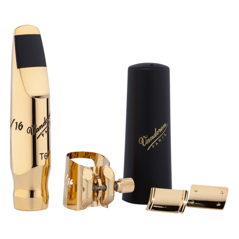 Vandoren V16 Metal Tenor Sax Mouthpiece Optimum Ligature and Cap; Small T6S