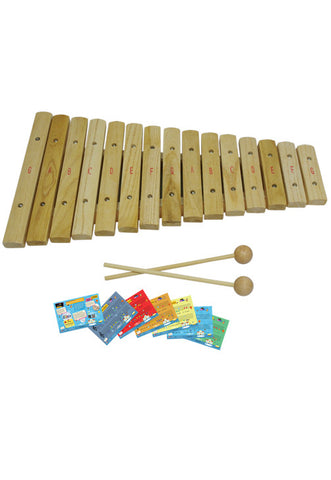 D'Luca 15 Notes Wood Xylophone with Music Cards