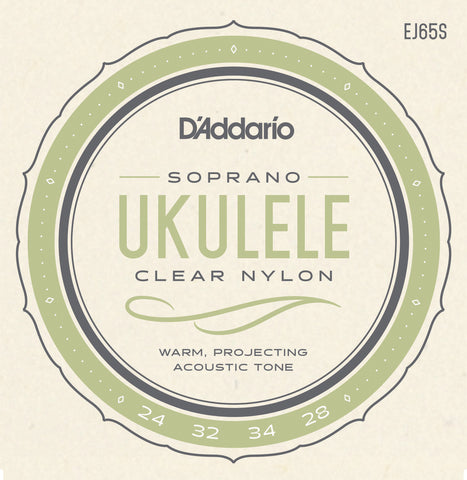 D'Addario EJ65S Pro-Arté Custom Extruded Nylon Ukulele Strings, Soprano