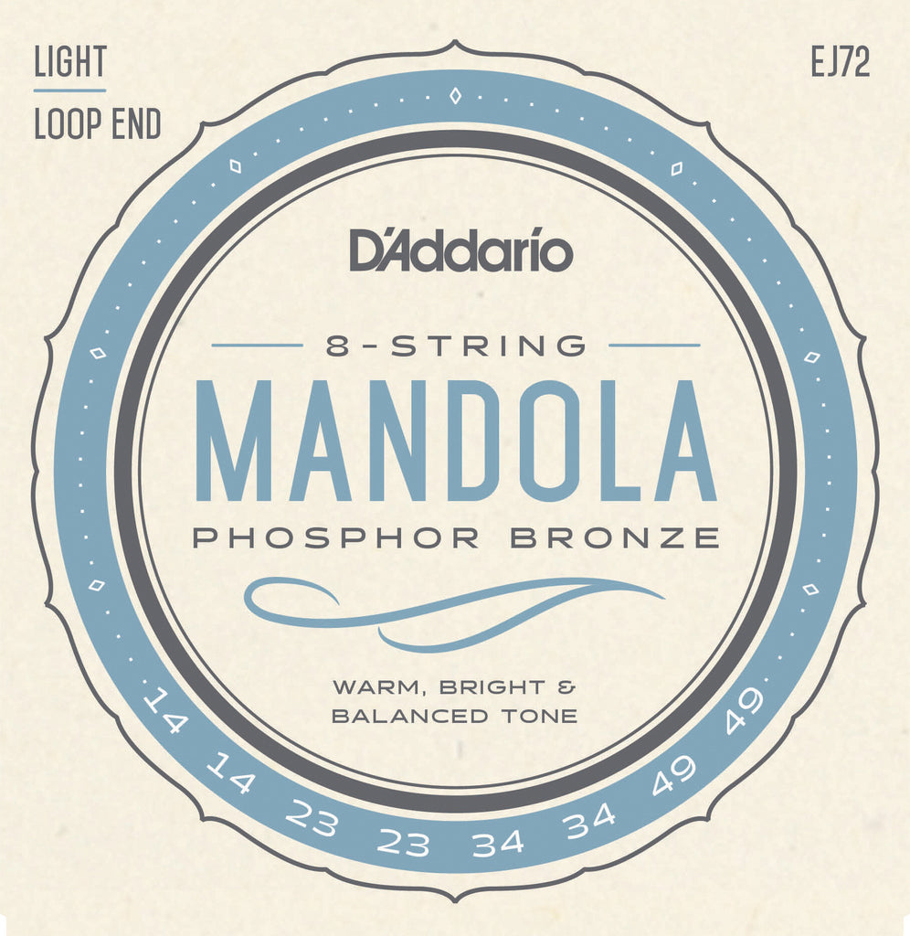 D'Addario EJ72 Phosphor Bronze Mandola Strings, Light, 14-49