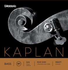 D'Addario Kaplan Bass String Set, 3/4 Scale, Heavy Tension