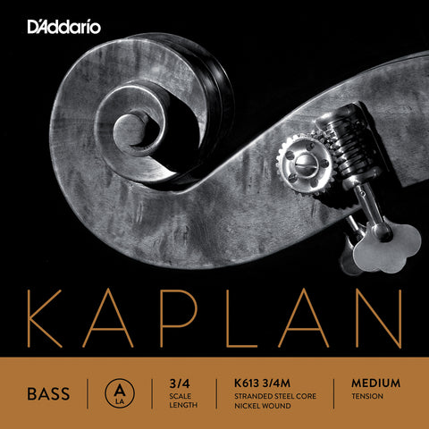 D'Addario Kaplan Bass Single A String, 3/4 Scale, Medium Tension