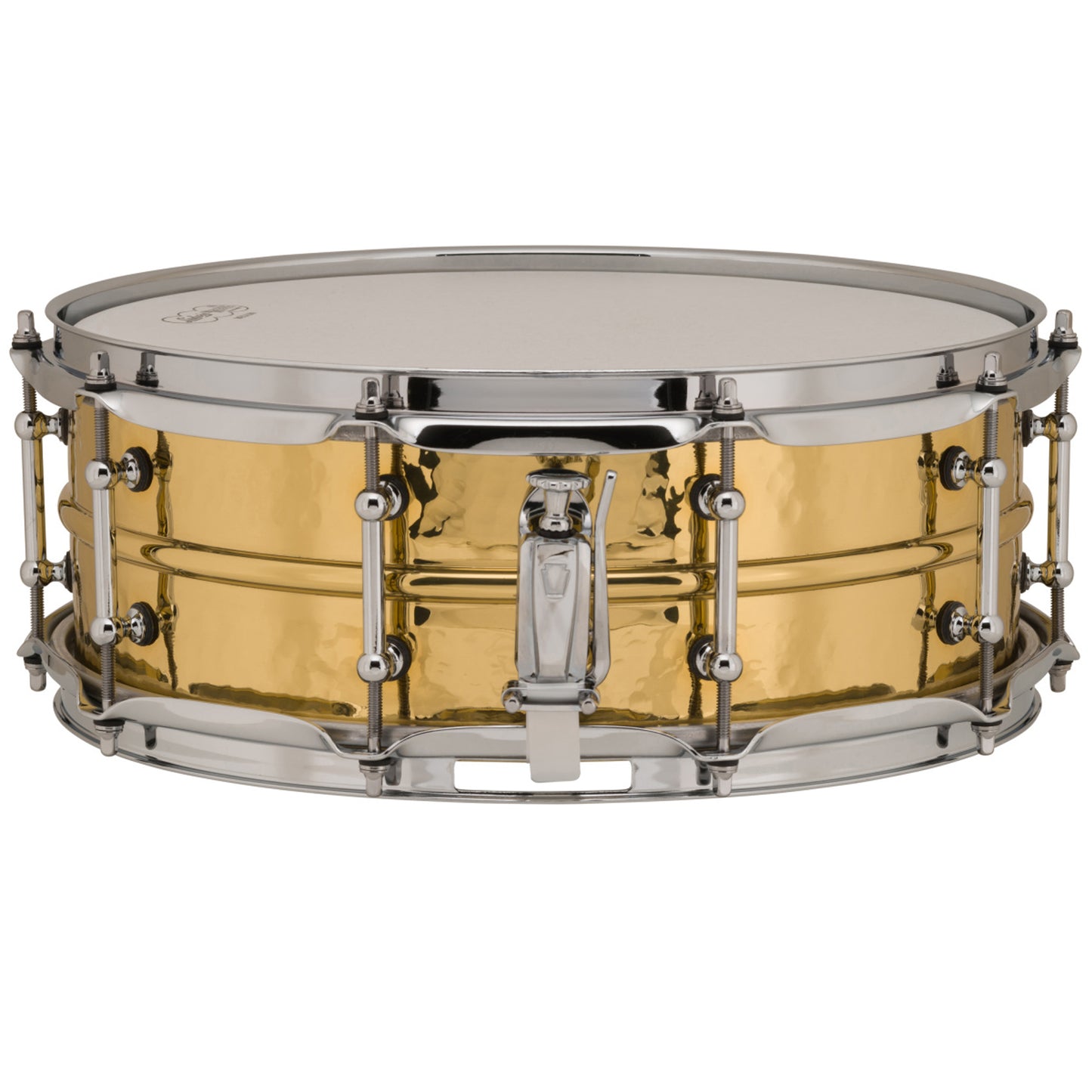 Ludwig LB420BKT Supraphonic 5x14 Hammered Brass w/Tube Lugs Snare Drum