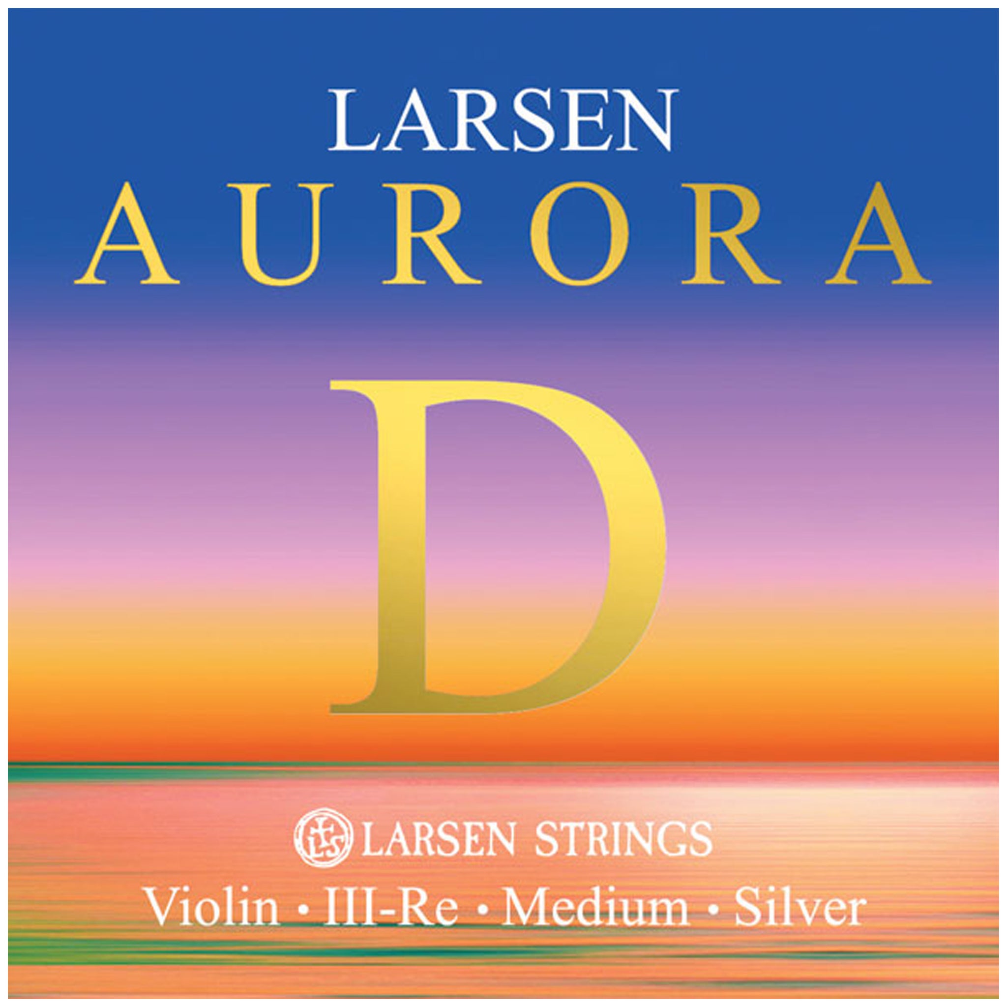 Larsen Aurora, Violin D String, (Synthetic/Silver), 4/4, Medium