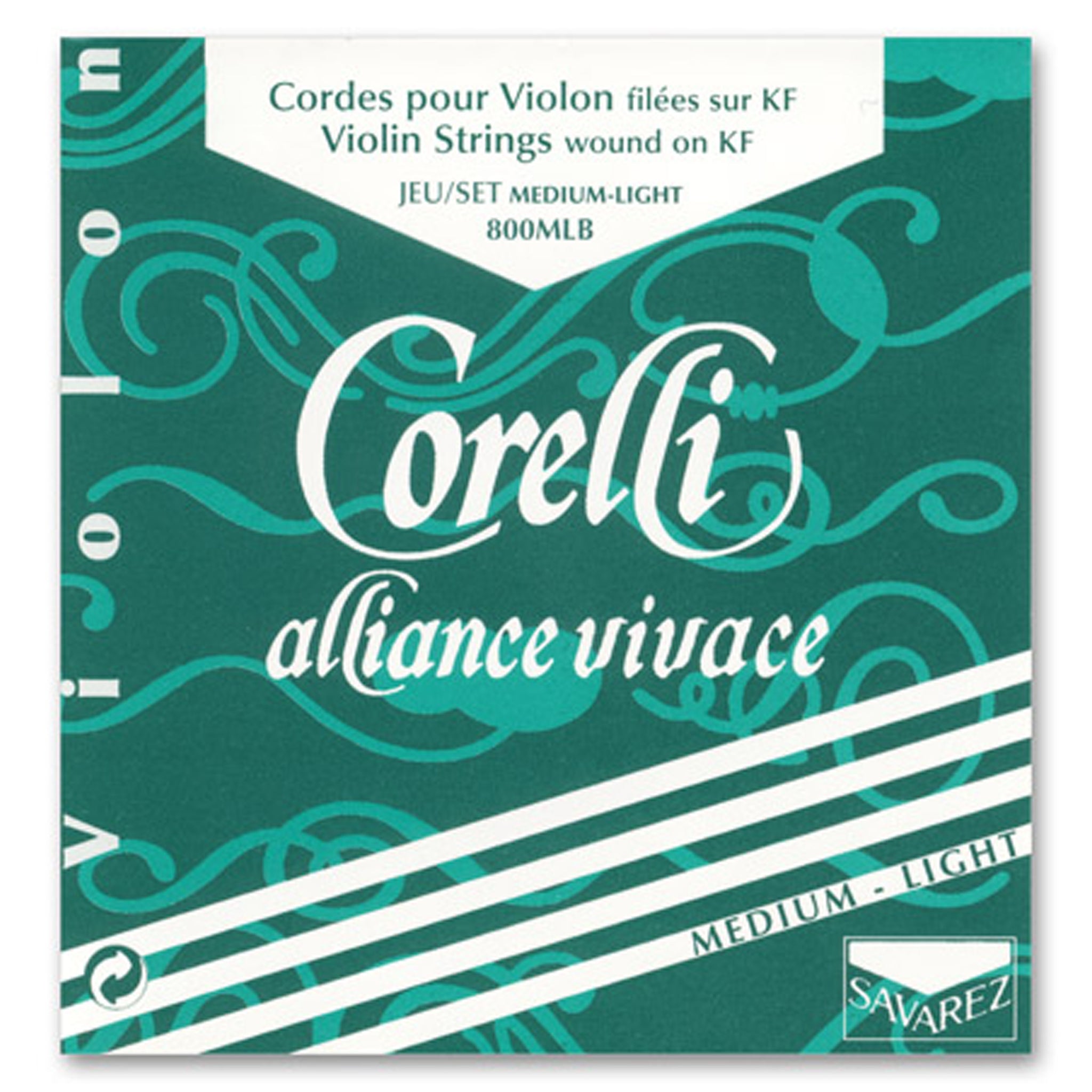 Savarez Corelli Alliance Vivace, Violin String Set, Ball E, 4/4, Light