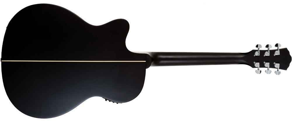 Washburn DFEACE-U Deep Forest Grand Auditorium Acoustic Electric Guitar. Ebony