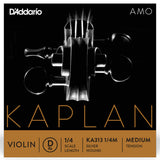 D'Addario Kaplan Amo Violin D String, 1/4 Scale, Medium Tension