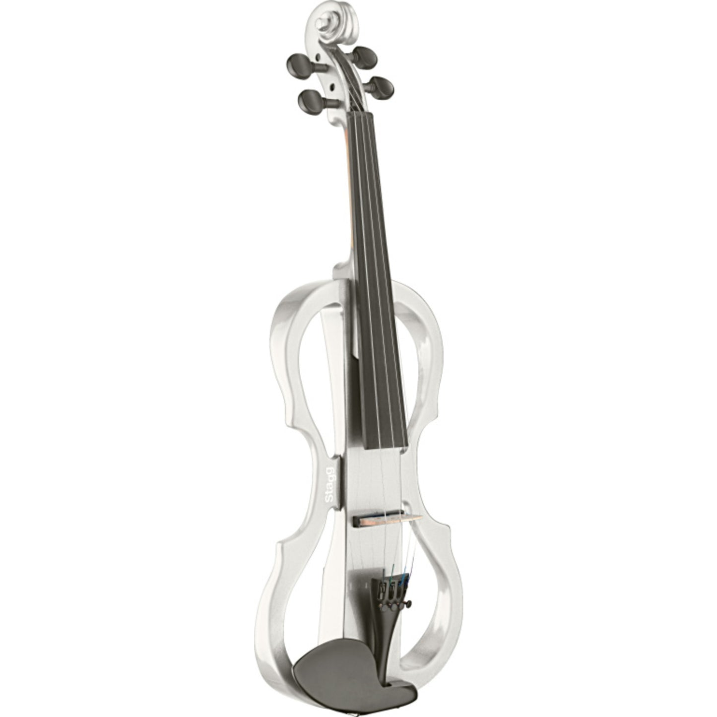 Stagg 4/4 Electric Violin Set With White, Soft Case And Headphones