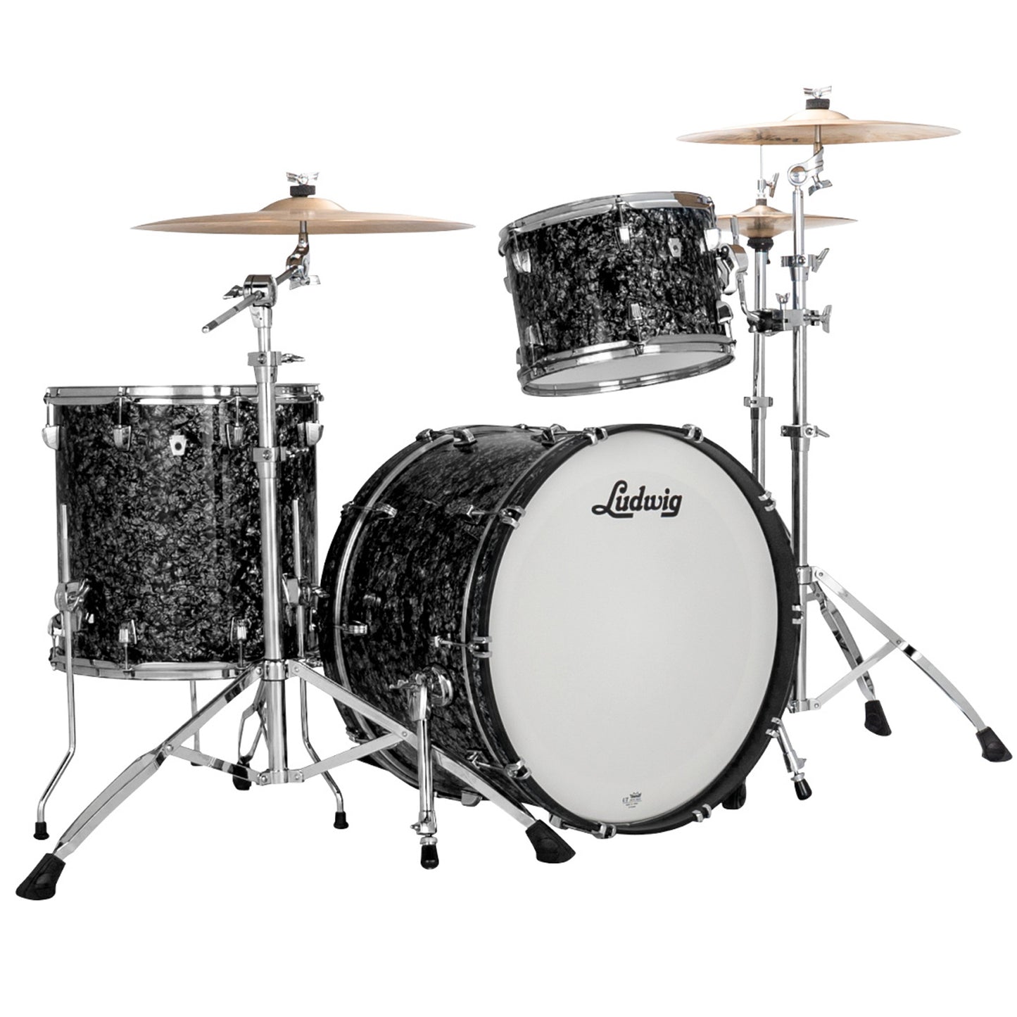 Ludwig NeuSonic FAB 3-piece Acoustic Drum Set Shell Pack Ebony Pearl