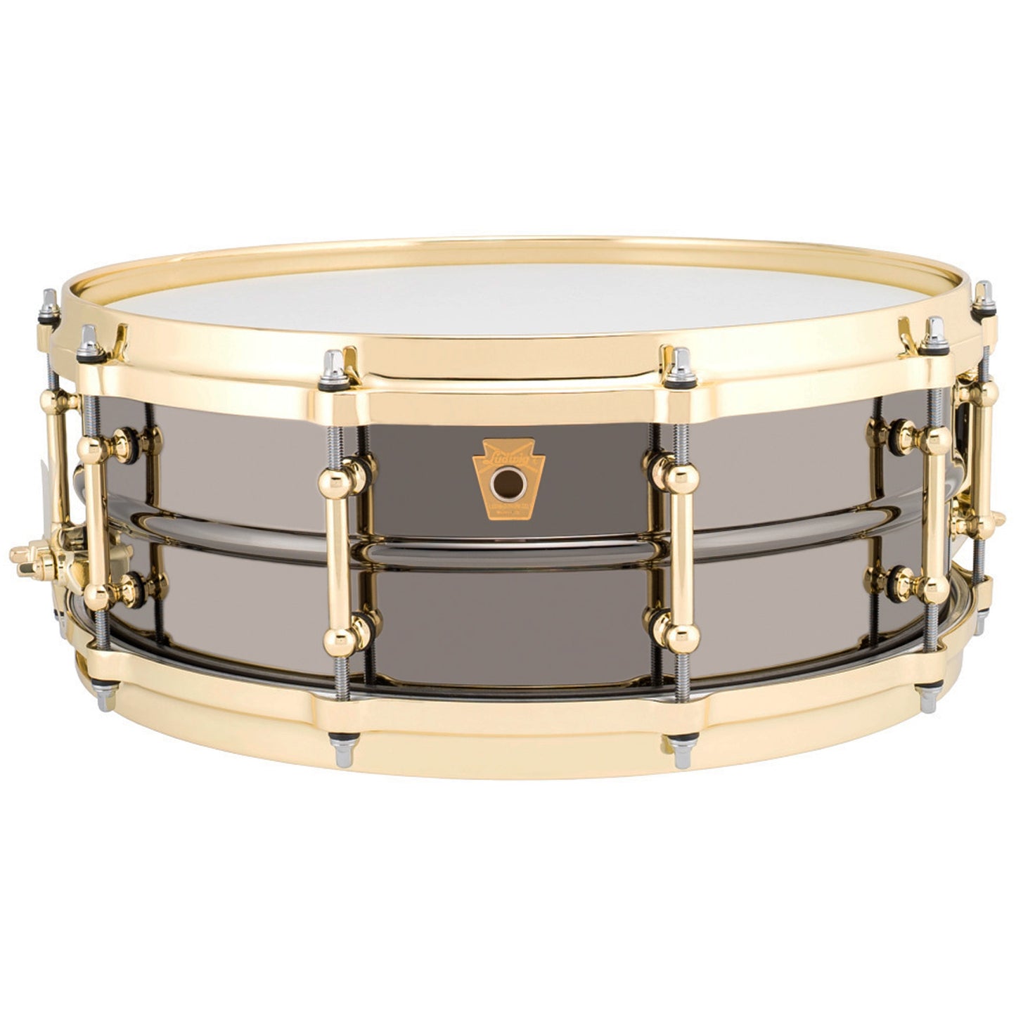 Ludwig LB416BT Black Beauty 5x14 Smooth Shell, Brass Trim, Tube Lugs Snare Drum