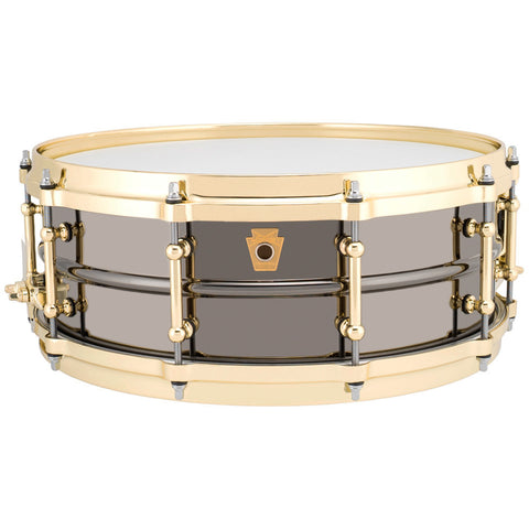 Ludwig LB416BT Black Beauty 5x14 Smooth Shell, Brass Trim, Tube Lugs Snare Drum