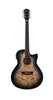 Washburn DFBACE Deep Forest Burl Grand Auditorium Acoustic Electric Guitar Black