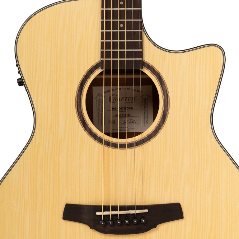 Crafter Silver Series 100 Grand Auditorium Acoustic-Electric Guitar With Cutaway