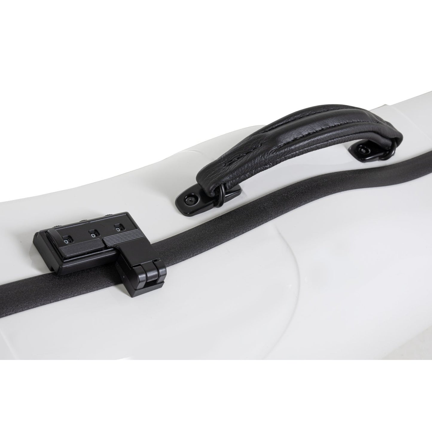 GEWA Viola Case, Air 2.0, Shaped, White/Black, High Gloss w/Subway Handle