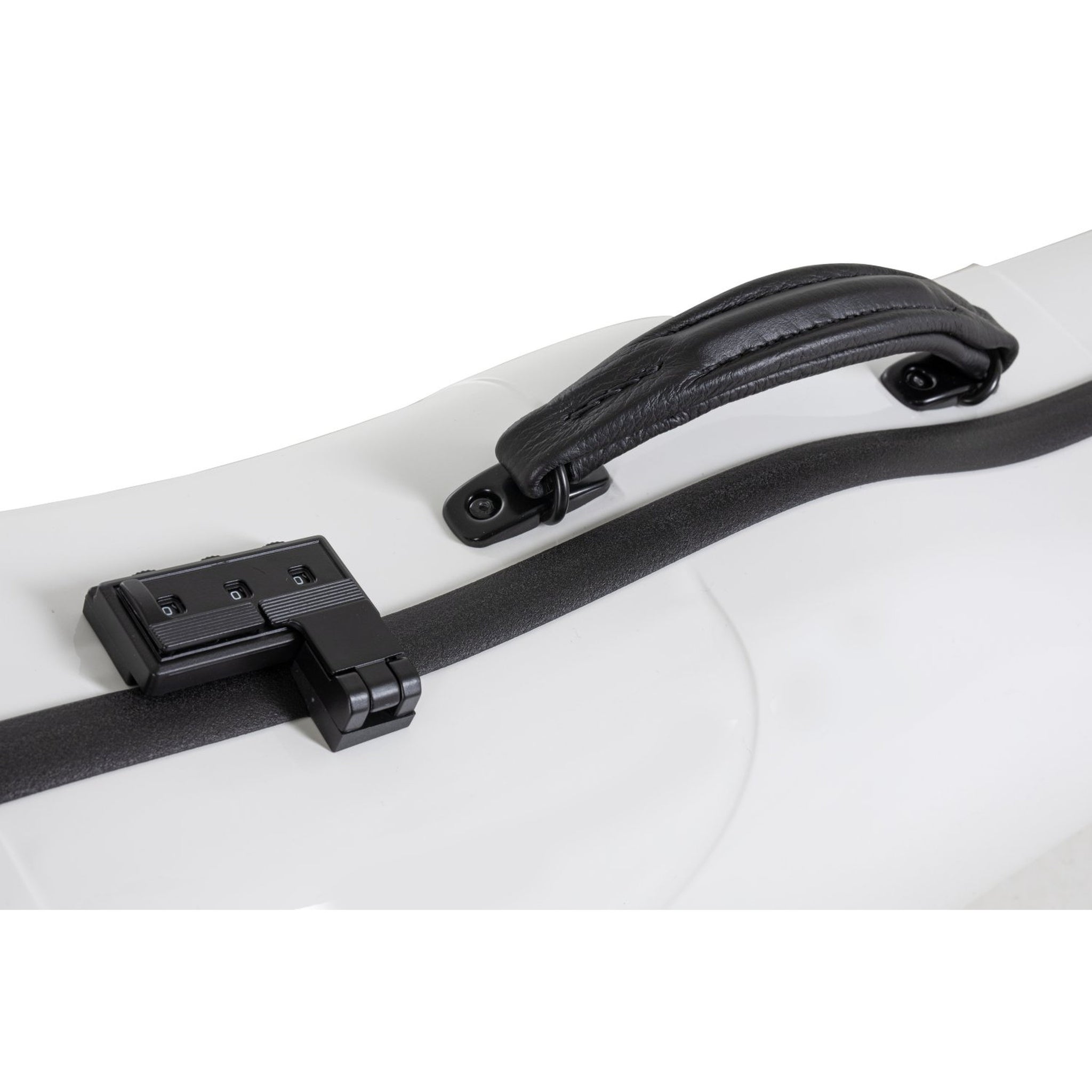 GEWA Viola Case, Air 2.0, Shaped, White/Black, High Gloss w/Subway Handle
