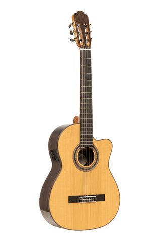 Angel Lopez Mazuelo Serie, Electric Classical Guitar Solid Spruce Top, Cutaway