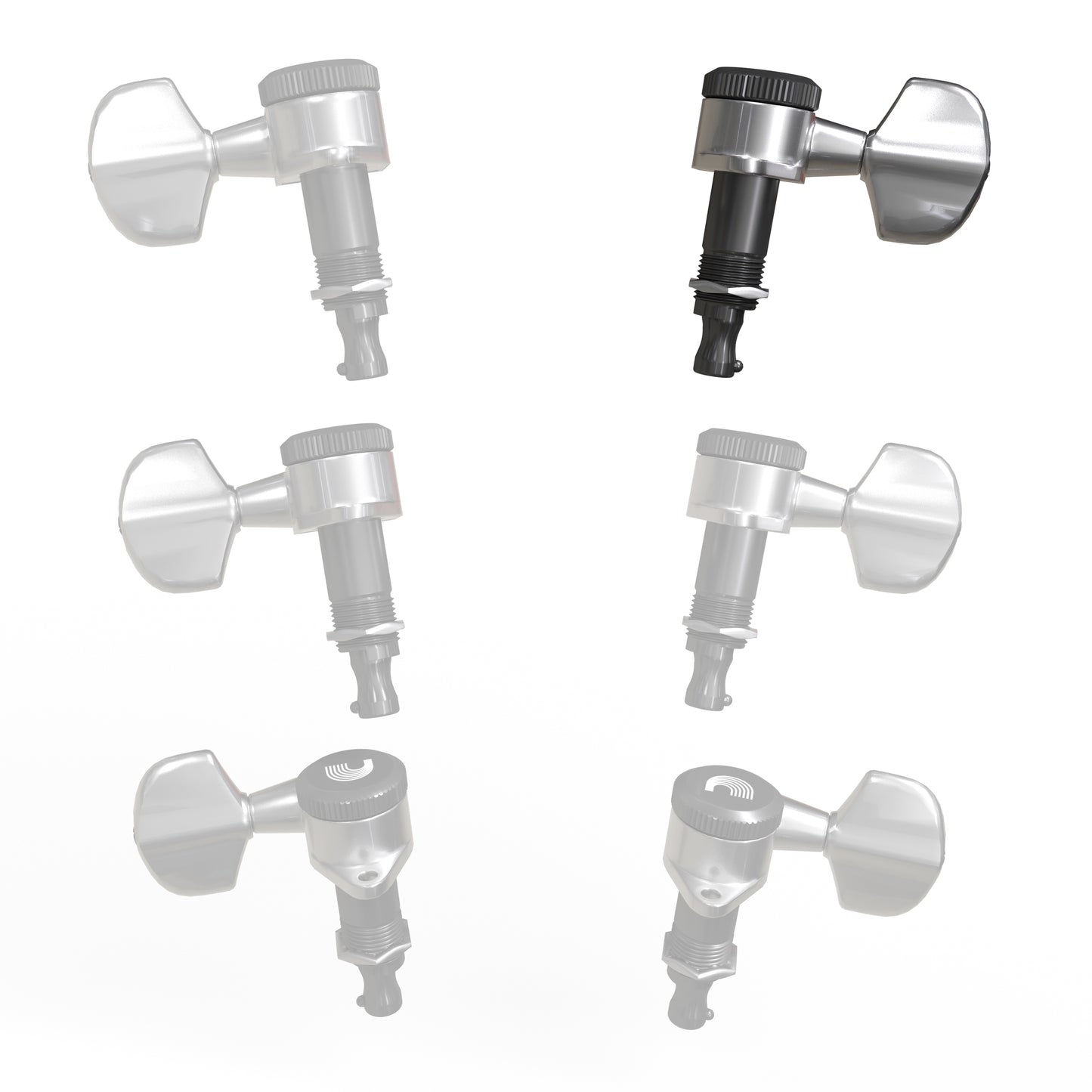 D'Addario Treble Side Tuner, Chrome