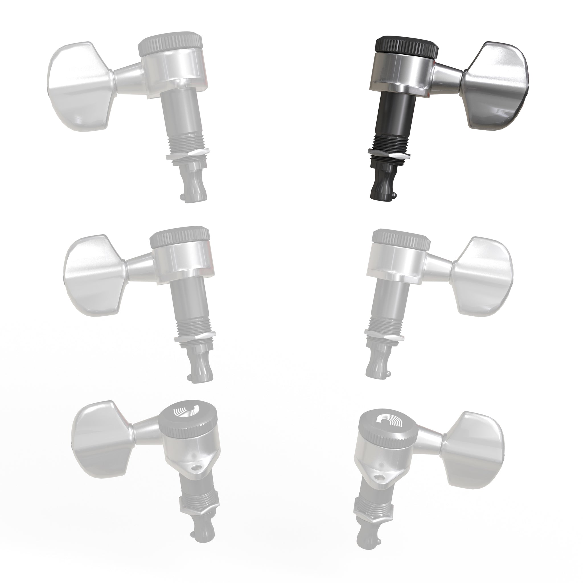 D'Addario Treble Side Tuner, Chrome