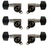 Ovation Satin Black Guitar Tuning Machines Set, Small Peg, 3+3