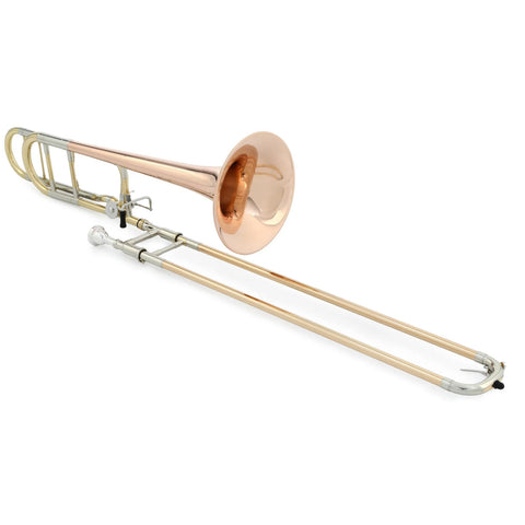 Blessing Tenor Trombone, .547" Bore, Open Wrap, F Rotor, Rose Brass Bell, Outfit