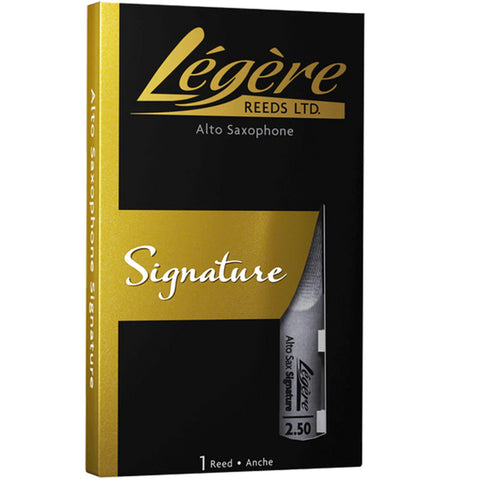 Legere Alto Saxophone Reed, Signature, Strength 2.50