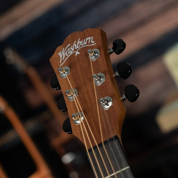 Washburn G-Mini 5 Apprentice Series 7/8 Size Acoustic Guitar. Black Matte
