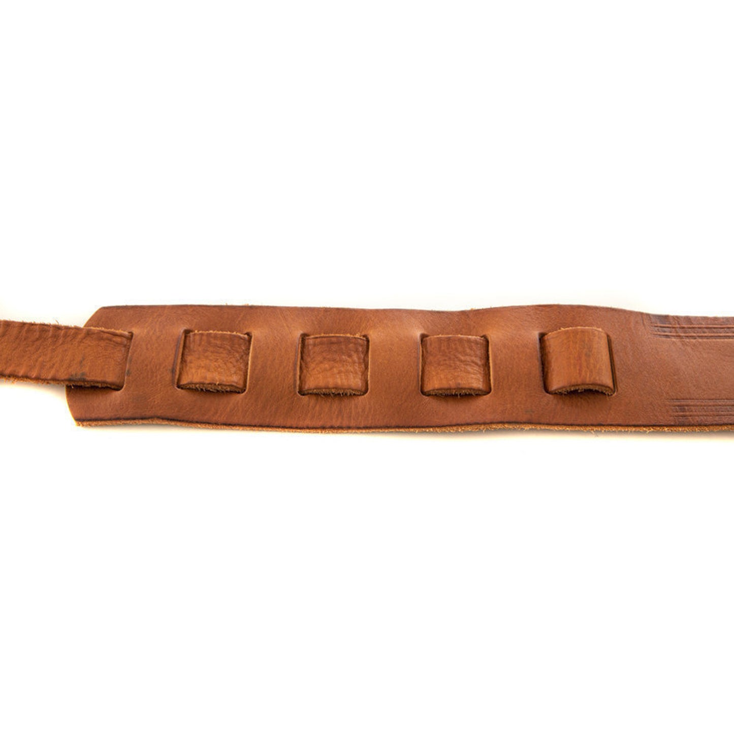 Ovation Guitar Premium Leather Strap Signature Leaf Wet Sand
