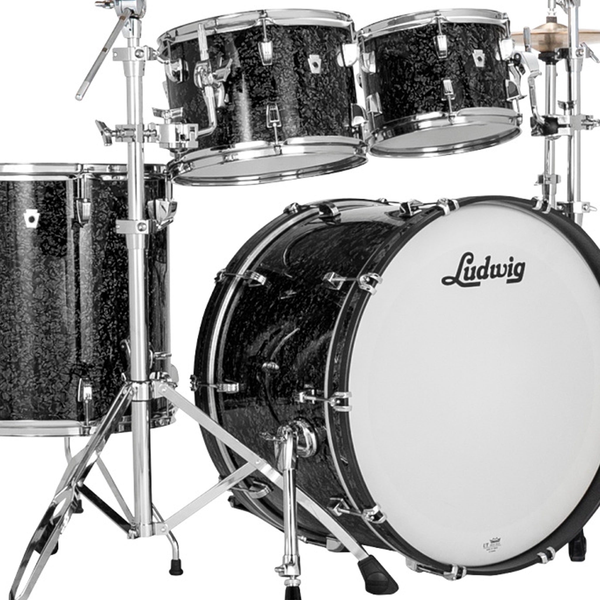 Ludwig NeuSonic MOD2 4-piece Acoustic Drum Set Shell Pack Ebony Pearl