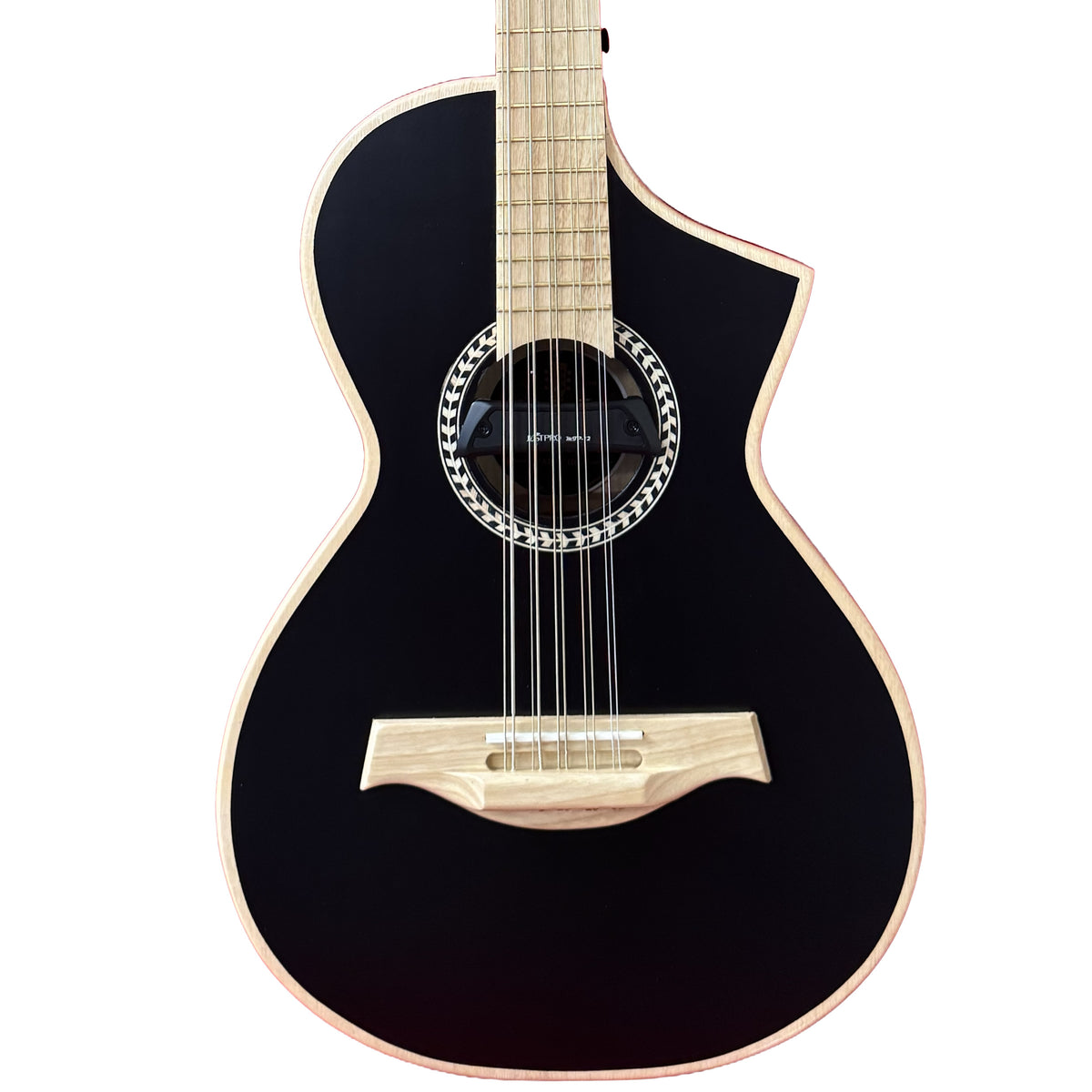 D'Luca Artisan Acoustic Electric Bajo Quinto, Onyx