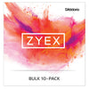 D'Addario Zyex Viola Single G String, Short Scale, Medium, Bulk 10-Pack