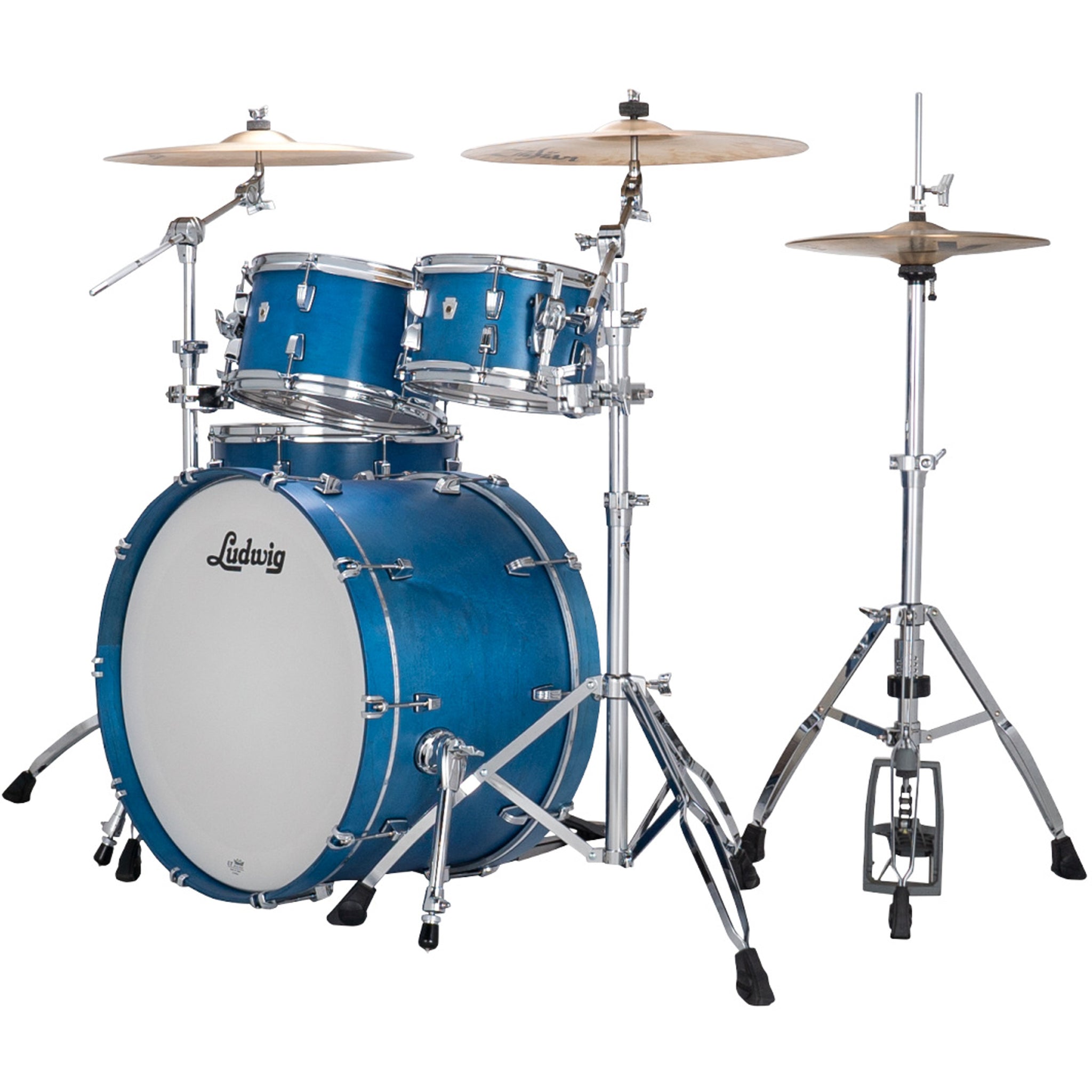 Ludwig NeuSonic Rapid MOD2 4-piece Acoustic Drum Set Shell Pack Satin Royal Blue