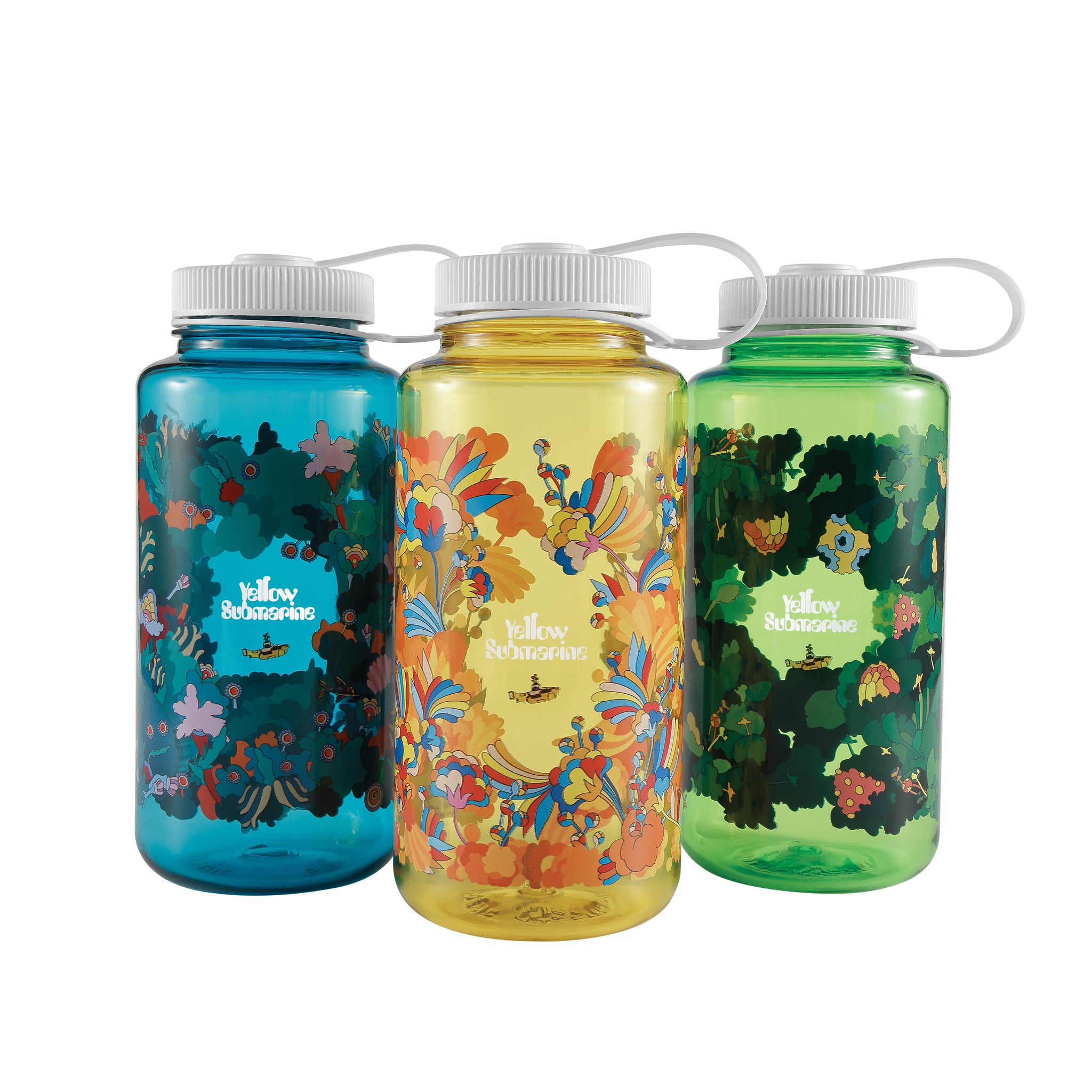 D'Addario Beatles Yellow Submarine Water Bottle, Primrose Prairie