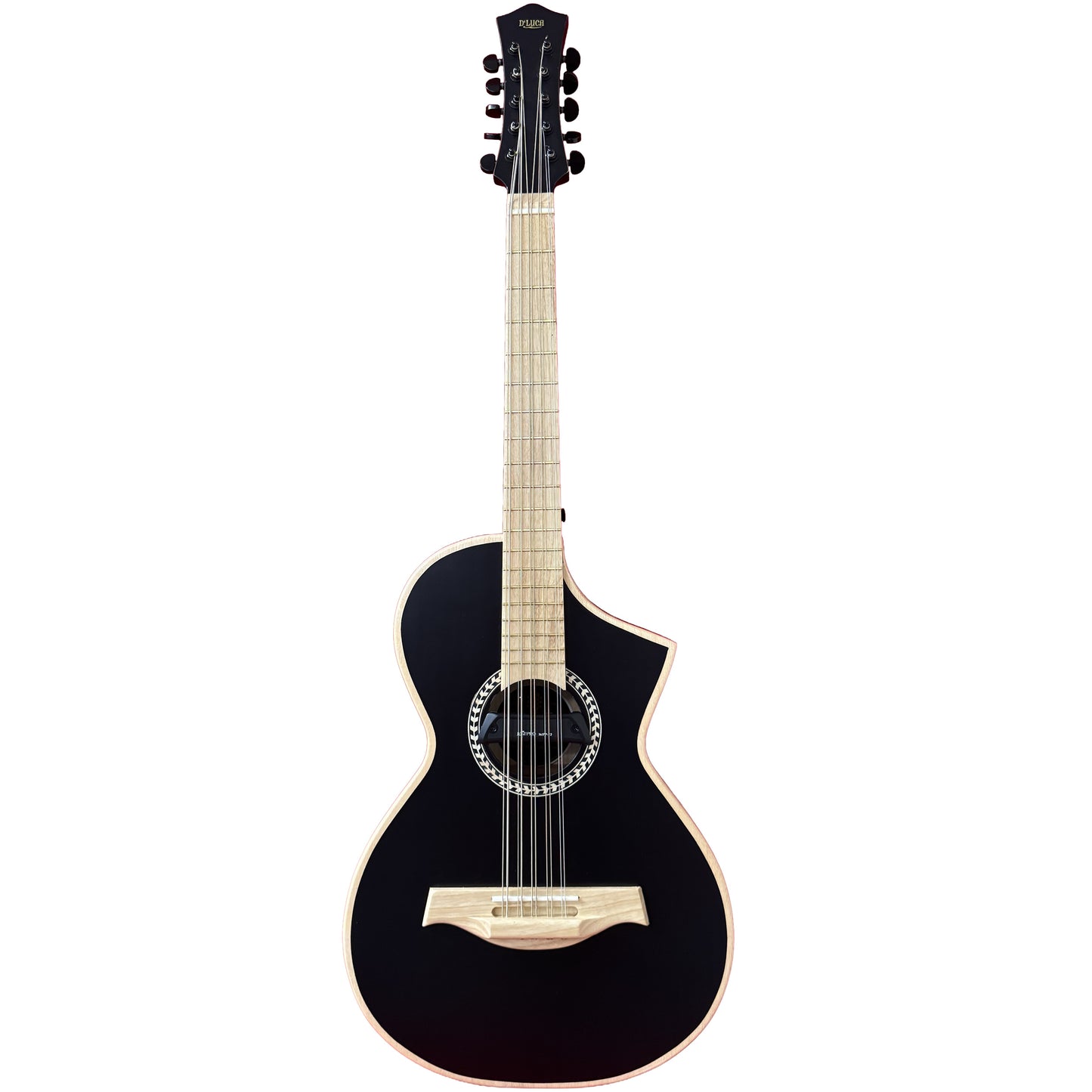 D'Luca Artisan Acoustic Electric Bajo Quinto, Onyx