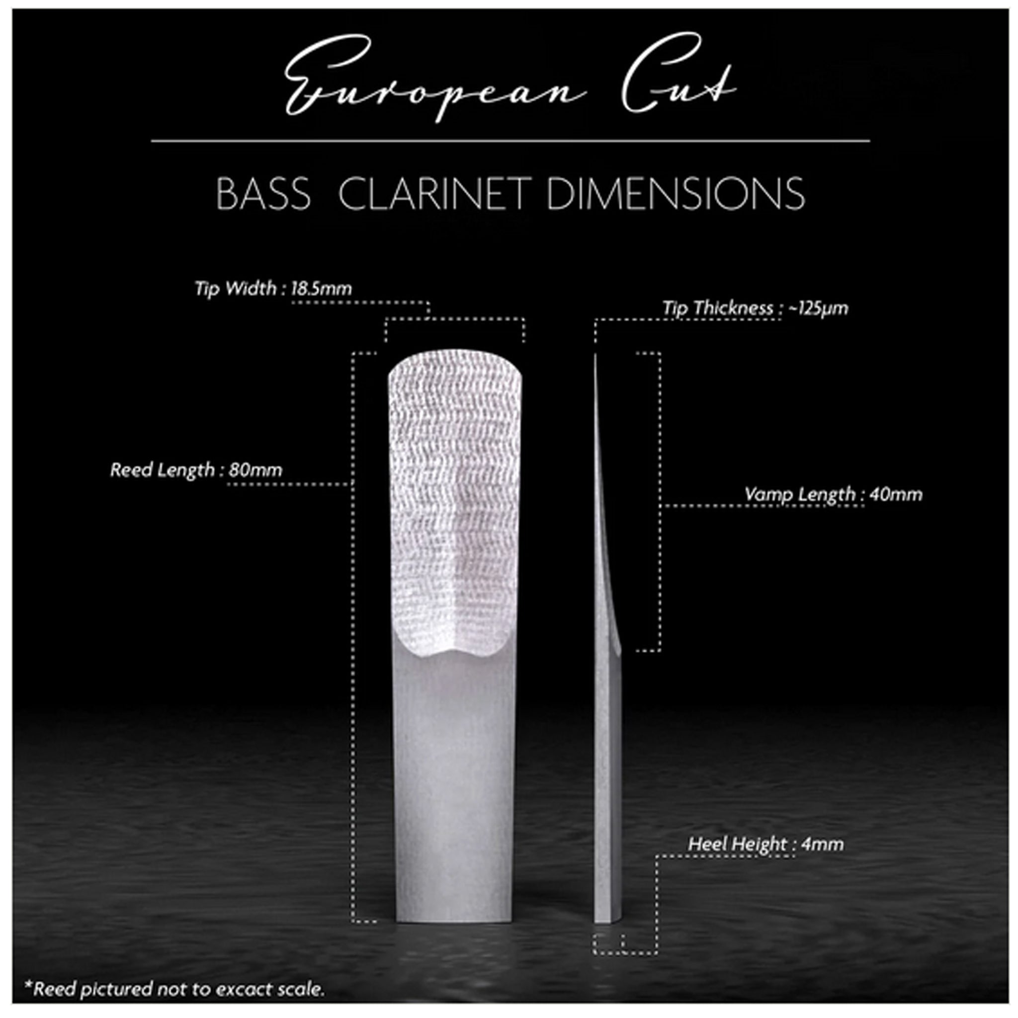 Legere Bass Clarinet European Cut Reed Strength 3.25