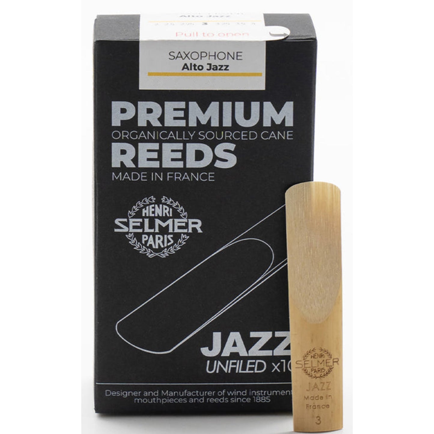 Selmer Paris Jazz Reeds for Alto Saxophone Reed Box 10 Size 2.5