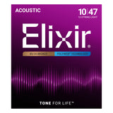 Elixir 80/20 Bronze 12-String Acoustic Guitar Strings, POLYWEB Light (.010-.047)