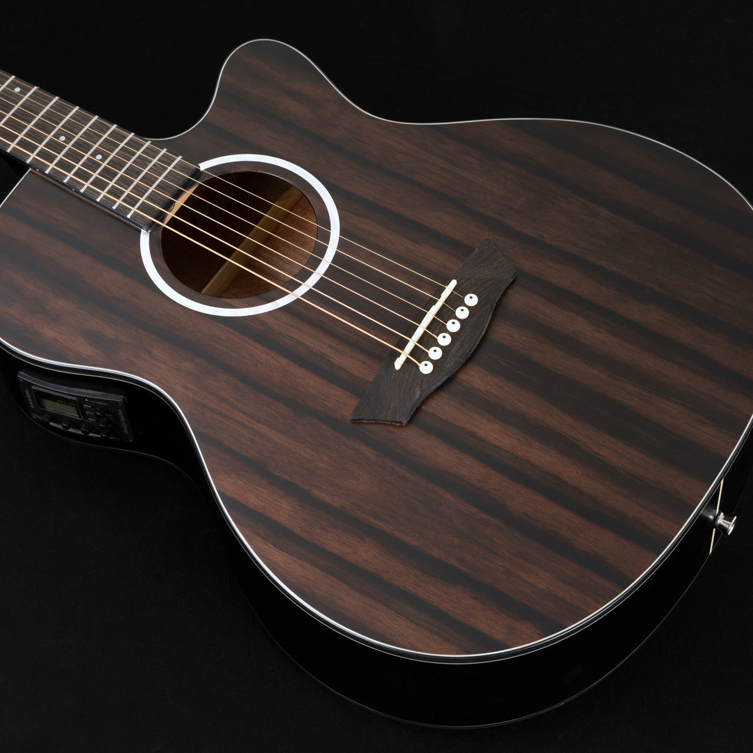 Washburn DFEACE-U Deep Forest Grand Auditorium Acoustic Electric Guitar. Ebony