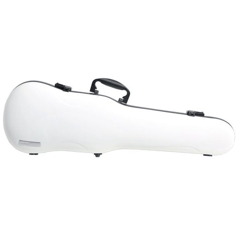 GEWA Violin Case, Air 1.7, Shaped, 4/4, White/Black, High Gloss, w/Subway Handle