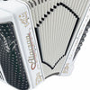 Alacran Accordion 34 Button 12 Bass 5 Switches GCF White Satin