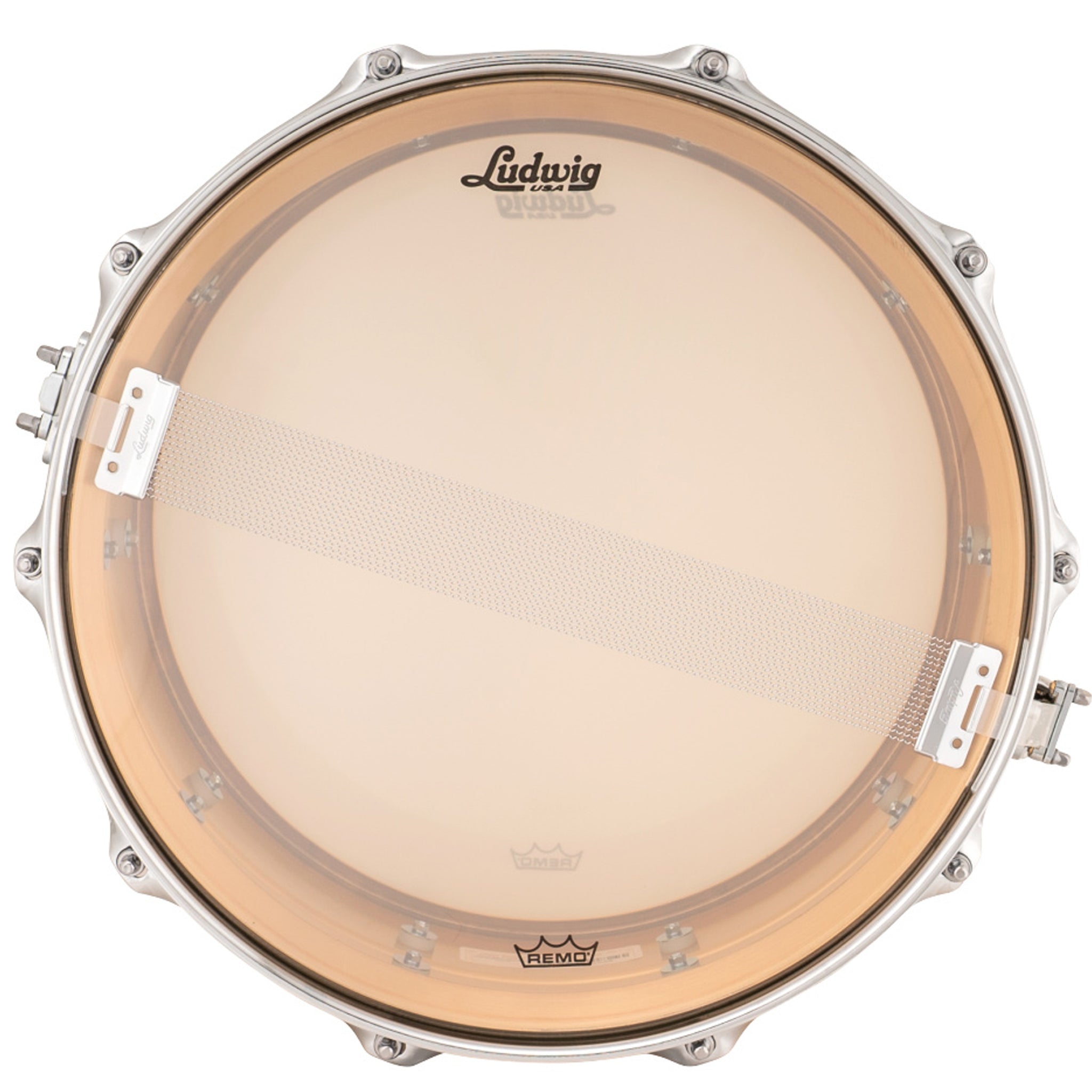 Ludwig LB552T Bronze Phonic 6.5x14 Smooth Polished Shell, Tube Lugs Snare Drum