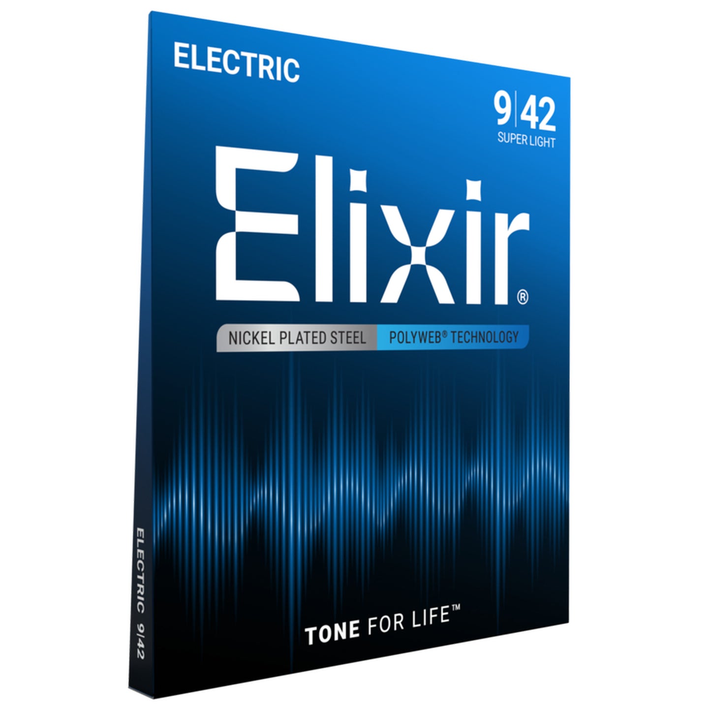 Elixir Electric Guitar Strings, POLYWEB, Super Light (.009-.042)
