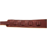 Ovation Guitar Premium Leather Strap Signature Leaf Ruby Red