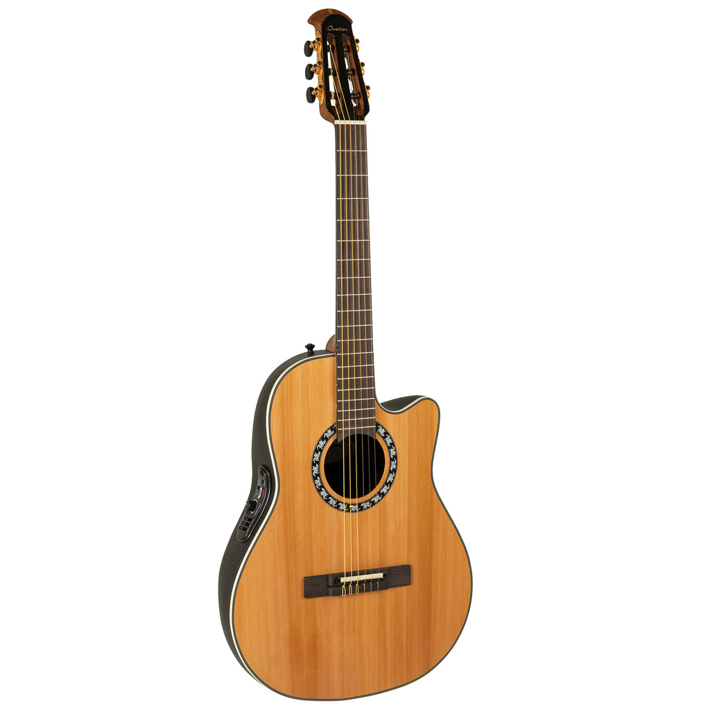 Ovation Timeless Legend Nylon String Acoustic Electric Guitar Natural PlayMusic123