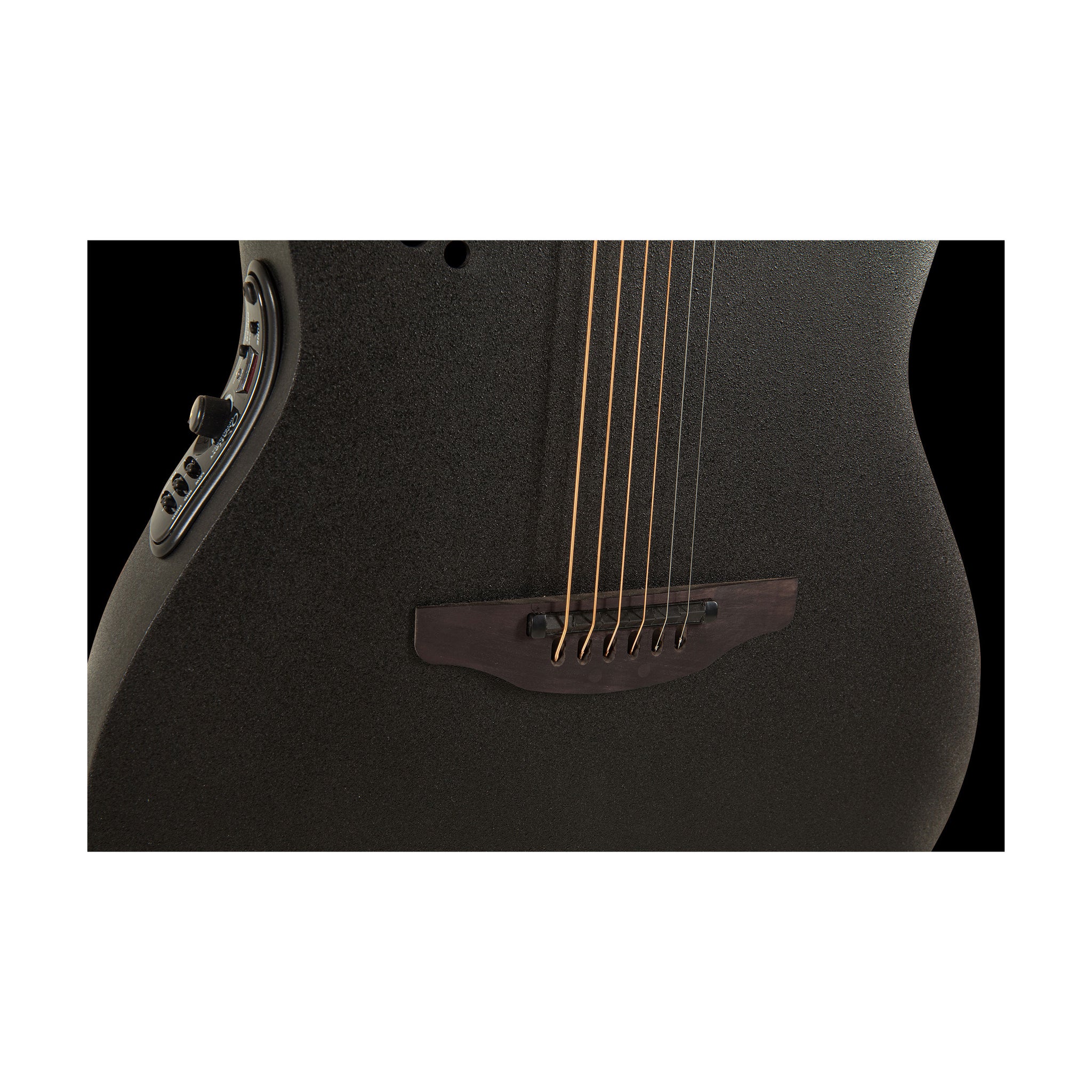 Ovation MOD TX Mid Depth, Black Textured Acoustic Electric Guitar