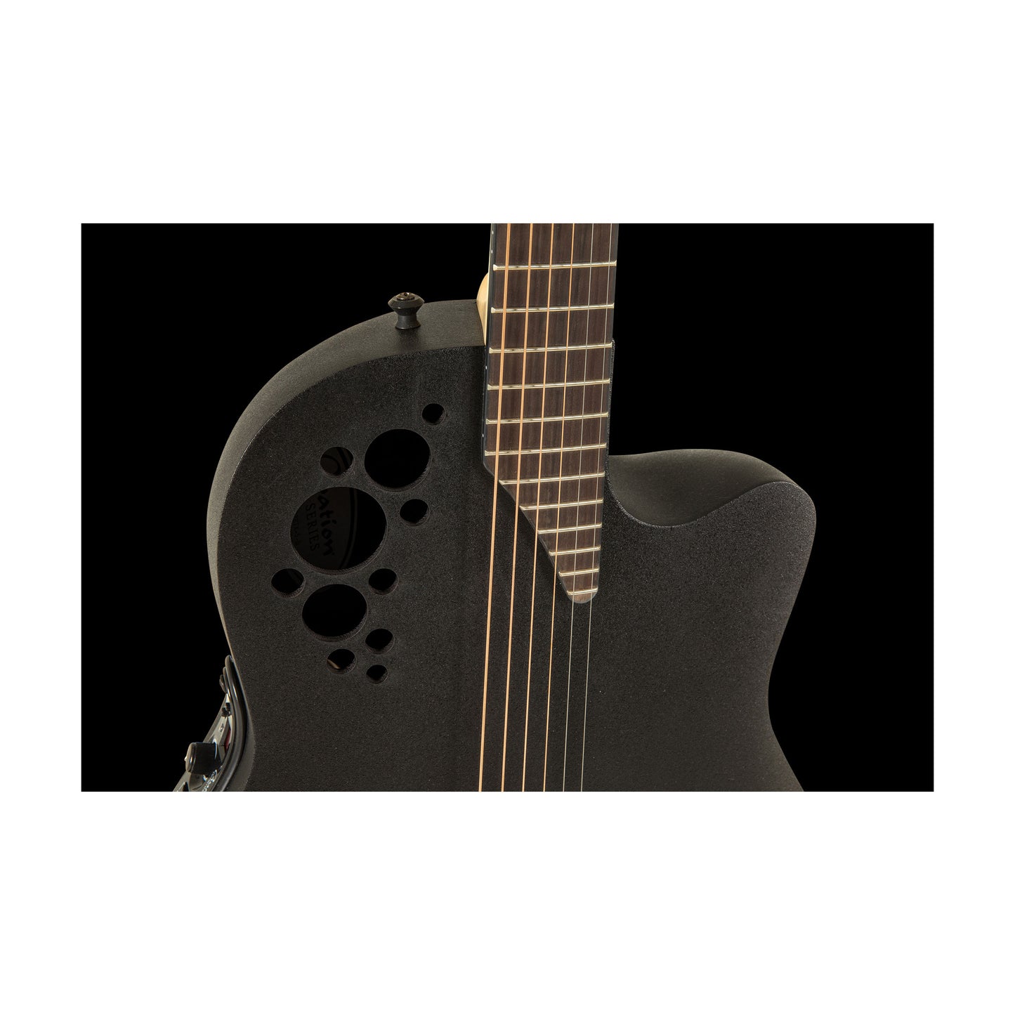Ovation MOD TX Mid Depth, Black Textured Acoustic Electric Guitar