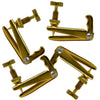D'Luca Gold Color Violin Fine Tuners Adjusters for 3/4 and 4/4 Size, 4 Pack