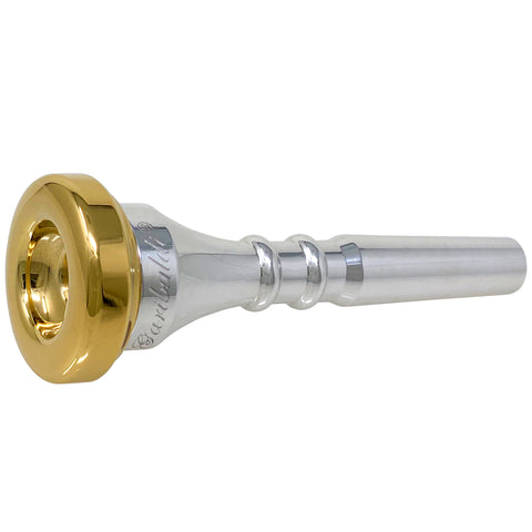 Garibaldi GAR-DC4.5 Classic Double Cup Gold-Plated Rim Trumpet Mouthpiece Size 4.5