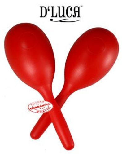 D'Luca Percussion Red Fish Style Plastic Maraca